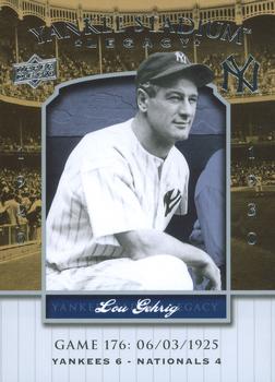 2008 Upper Deck Yankee Stadium Legacy #176 Lou Gehrig Front