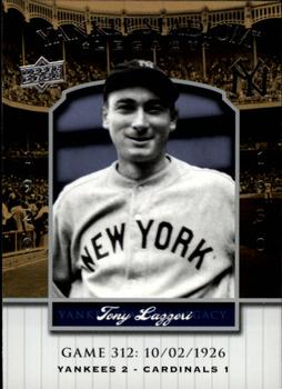 2008 Upper Deck Yankee Stadium Legacy #312 Tony Lazzeri Front
