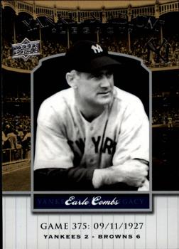 2008 Upper Deck Yankee Stadium Legacy #375 Earle Combs Front