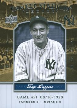 2008 Upper Deck Yankee Stadium Legacy #451 Tony Lazzeri Front