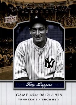 2008 Upper Deck Yankee Stadium Legacy #454 Tony Lazzeri Front