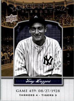 2008 Upper Deck Yankee Stadium Legacy #459 Tony Lazzeri Front
