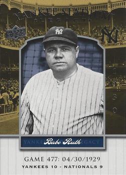 2008 Upper Deck Yankee Stadium Legacy #477 Babe Ruth Front