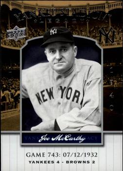 2008 Upper Deck Yankee Stadium Legacy #743 Joe McCarthy Front