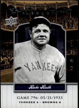 2008 Upper Deck Yankee Stadium Legacy #796 Babe Ruth Front