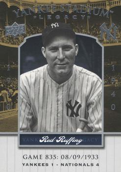 2008 Upper Deck Yankee Stadium Legacy #835 Red Ruffing Front