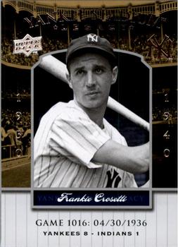 2008 Upper Deck Yankee Stadium Legacy #1016 Frankie Crosetti Front