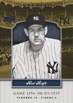 2008 Upper Deck Yankee Stadium Legacy #1296 Red Rolfe Front