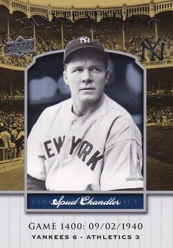 2008 Upper Deck Yankee Stadium Legacy #1400 Spud Chandler Front