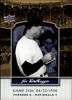 2008 Upper Deck Yankee Stadium Legacy #2116 Joe DiMaggio Front