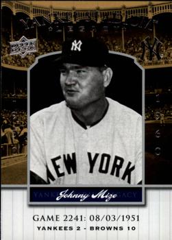 2008 Upper Deck Yankee Stadium Legacy #2241 Johnny Mize Front