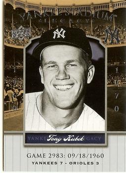 2008 Upper Deck Yankee Stadium Legacy #2983 Tony Kubek Front