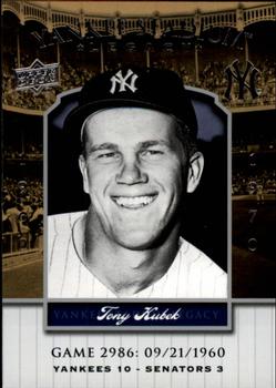 2008 Upper Deck Yankee Stadium Legacy #2986 Tony Kubek Front
