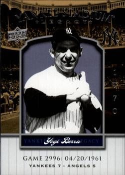 2008 Upper Deck Yankee Stadium Legacy #2996 Yogi Berra Front
