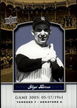 2008 Upper Deck Yankee Stadium Legacy #3005 Yogi Berra Front
