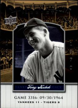 2008 Upper Deck Yankee Stadium Legacy #3316 Tony Kubek Front