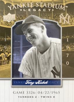 2008 Upper Deck Yankee Stadium Legacy #3326 Tony Kubek Front