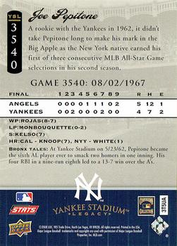 2008 Upper Deck Yankee Stadium Legacy #3540 Joe Pepitone Back