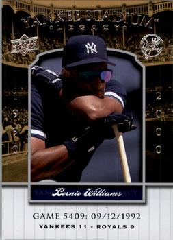 2008 Upper Deck Yankee Stadium Legacy #5409 Bernie Williams Front