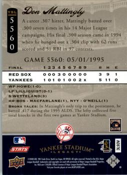 2008 Upper Deck Yankee Stadium Legacy #5560 Don Mattingly Back