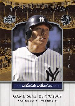 2008 Upper Deck Yankee Stadium Legacy #6643 Hideki Matsui Front