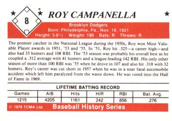 1979 TCMA The 1950’s #8 Roy Campanella Back