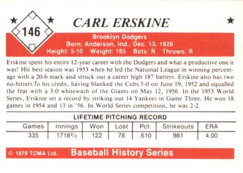 1979 TCMA The 1950’s #146 Carl Erskine Back