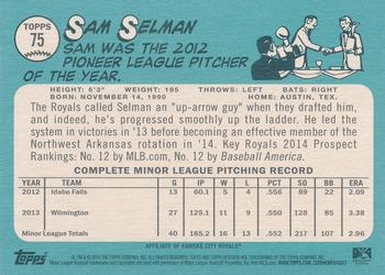 2014 Topps Heritage Minor League #75 Sam Selman Back