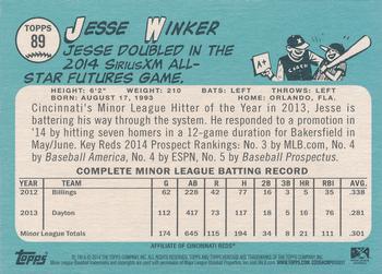 2014 Topps Heritage Minor League #89 Jesse Winker Back