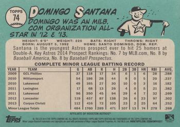 2014 Topps Heritage Minor League #74 Domingo Santana Back