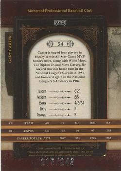 2008 Playoff Prime Cuts #34 Gary Carter Back