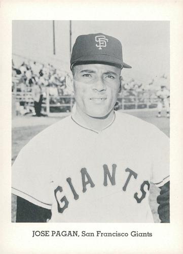 1964 Jay Publishing San Francisco Giants Set B #NNO Jose Pagan Front