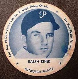 1952 Dixie Lids #NNO Ralph Kiner Front