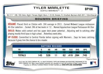 2014 Bowman - Prospects Hometown #BP108 Tyler Marlette Back