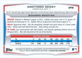 2014 Bowman - Prospects Hometown #BP88 Santiago Nessy Back