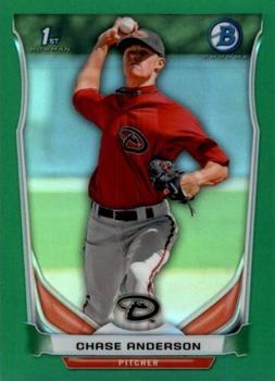 2014 Bowman - Chrome Prospects Green Refractors #BCP62 Chase Anderson Front