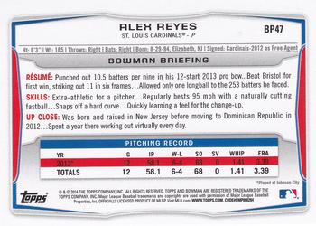 2014 Bowman - Prospects Silver Ice #BP47 Alex Reyes Back