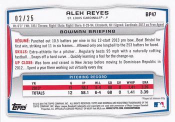 2014 Bowman - Prospects Red Ice #BP47 Alex Reyes Back