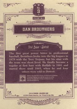 2014 Panini Golden Age #3 Dan Brouthers Back