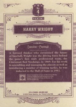 2014 Panini Golden Age #4 Harry Wright Back