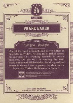 2014 Panini Golden Age #28 Frank Baker Back
