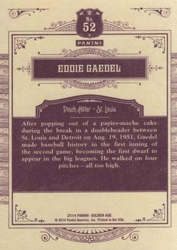 2014 Panini Golden Age #52 Eddie Gaedel Back