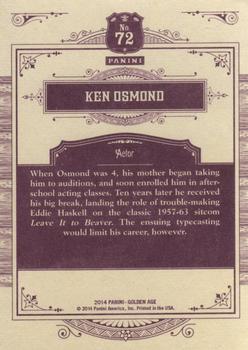 2014 Panini Golden Age #72 Ken Osmond Back