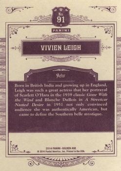 2014 Panini Golden Age #91 Vivien Leigh Back