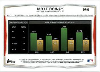 2014 Bowman Draft #DP95 Matt Railey Back