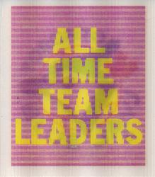 1987 Sportflics Team Preview - Team Logo Trivia #5 Team Logo All-Time Team Leaders Front