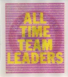 1987 Sportflics Team Preview - Team Logo Trivia #21 Team Logo All-Time Team Leaders Front