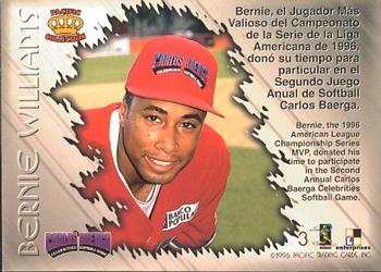 1996 Pacific Crown Collection Carlos Baerga Celebrity Softball #3 Bernie Williams Back