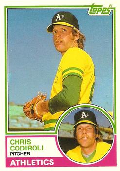 1983 Topps Traded #20T Chris Codiroli Front