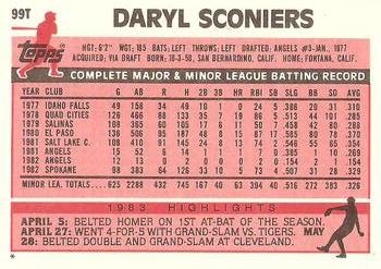 1983 Topps Traded #99T Daryl Sconiers Back